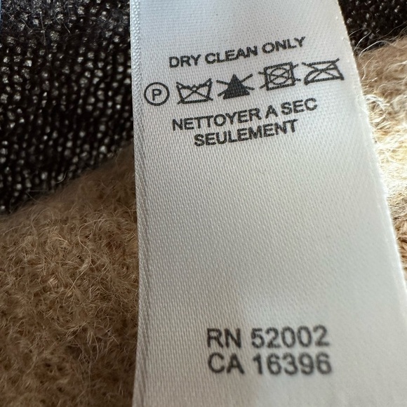 Liz Claiborne 100% Wool Brown Long Sleeve Knee Length Knit Sweater Cardigan S - Picture 9 of 11